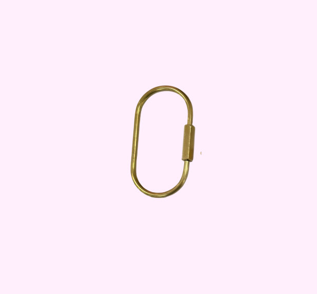 Carabiner Gold Bag Charm