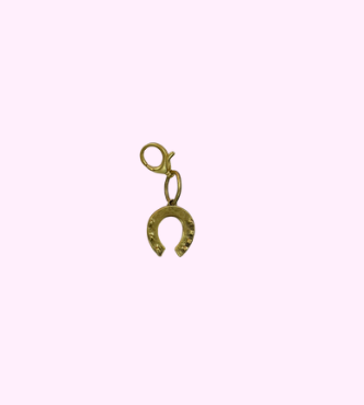 Gold Horseshoe Bag Charm