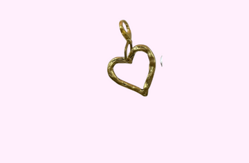 Gold Open Heart Bag Charm